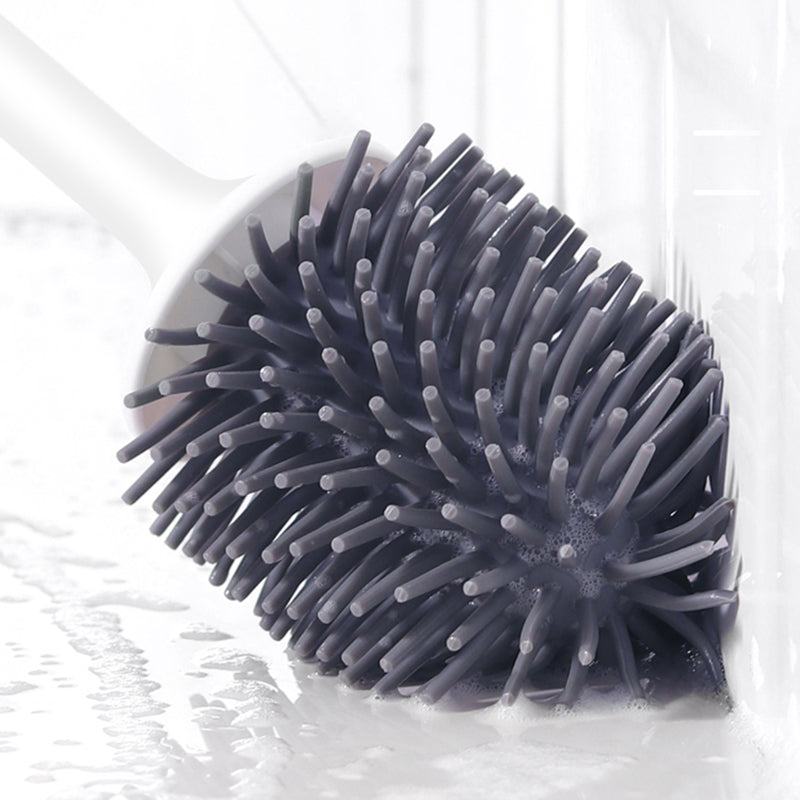Silicone Toilet Brush with Holder | Modern, Efficient Loo Brush for Home Cleaning