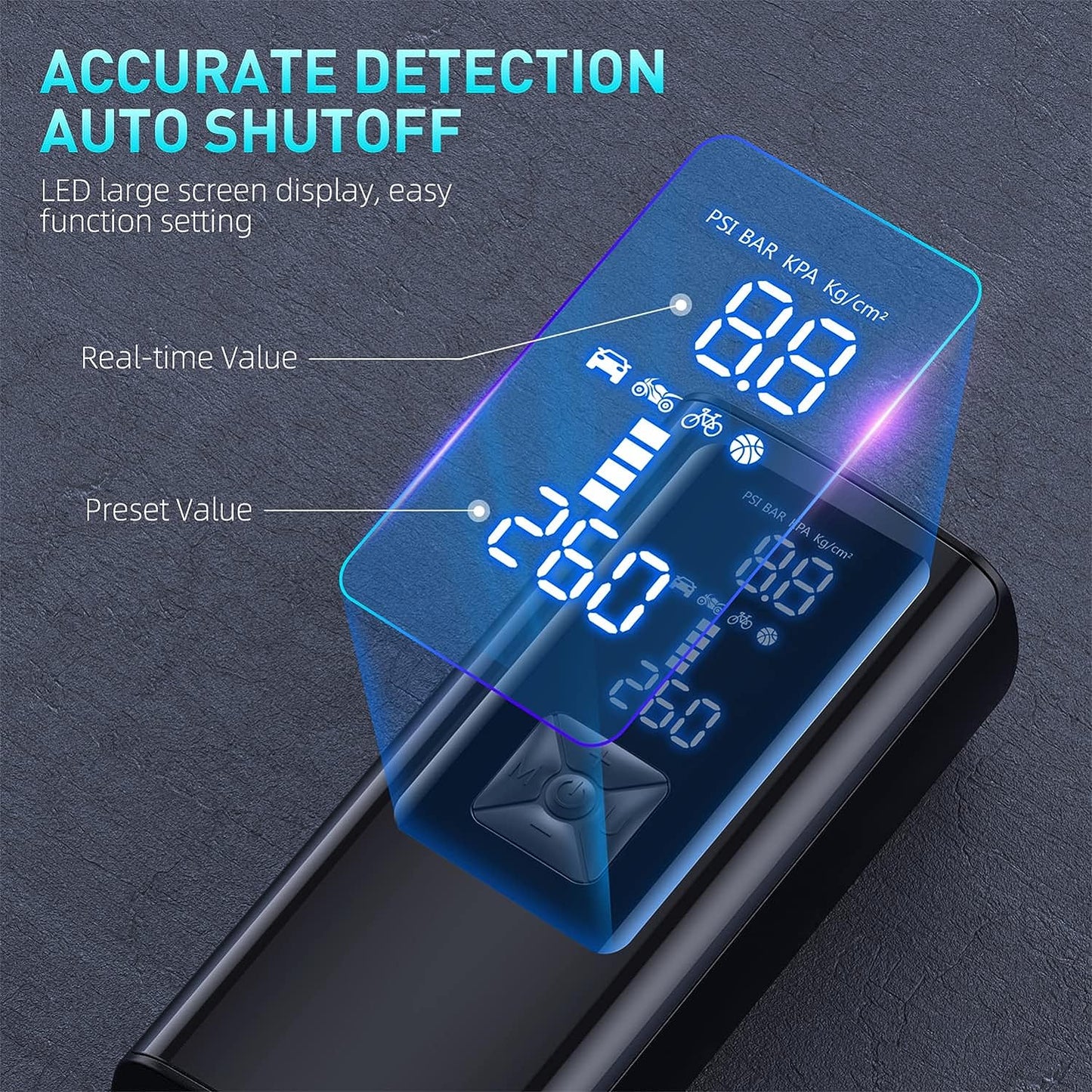 LumenPump Air Compressor β Cordless Tyre Pump for Quick & Efficient Car Tyre Inflation Anywhere