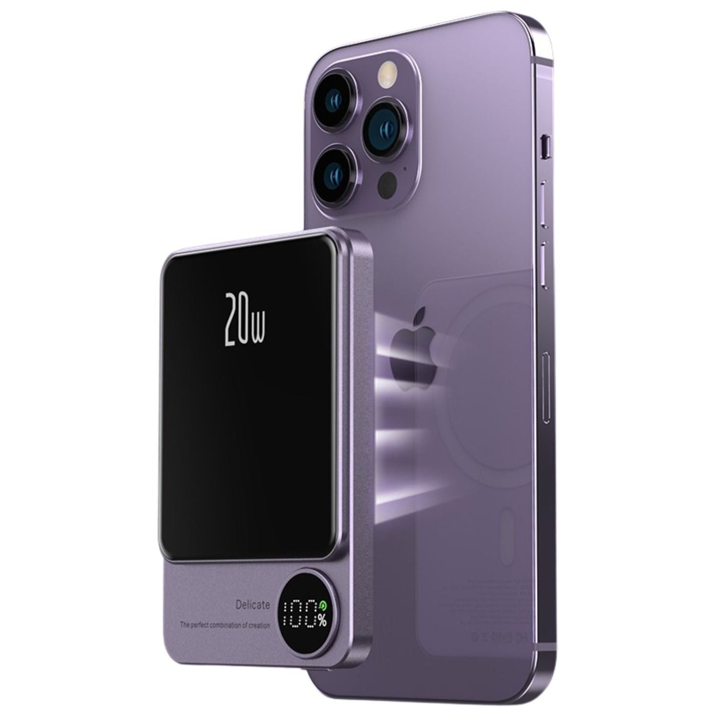 Sleek Magnetic Fast Charging Power Bank – Wireless, High-Capacity Backup Battery for All Devices
