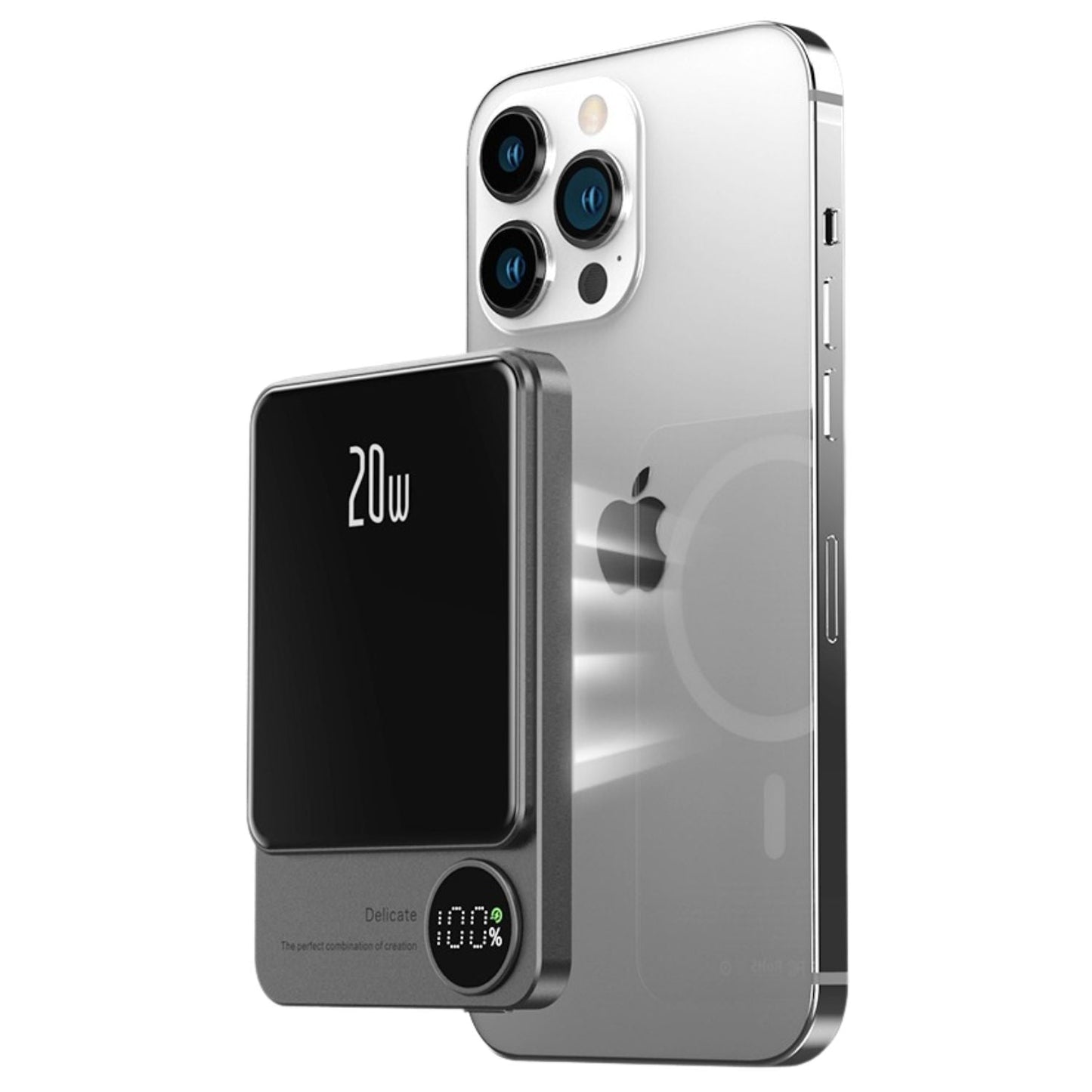 Sleek Magnetic Fast Charging Power Bank – Wireless, High-Capacity Backup Battery for All Devices