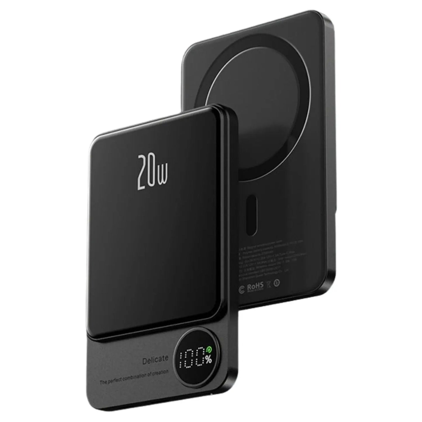 Sleek Magnetic Fast Charging Power Bank – Wireless, High-Capacity Backup Battery for All Devices