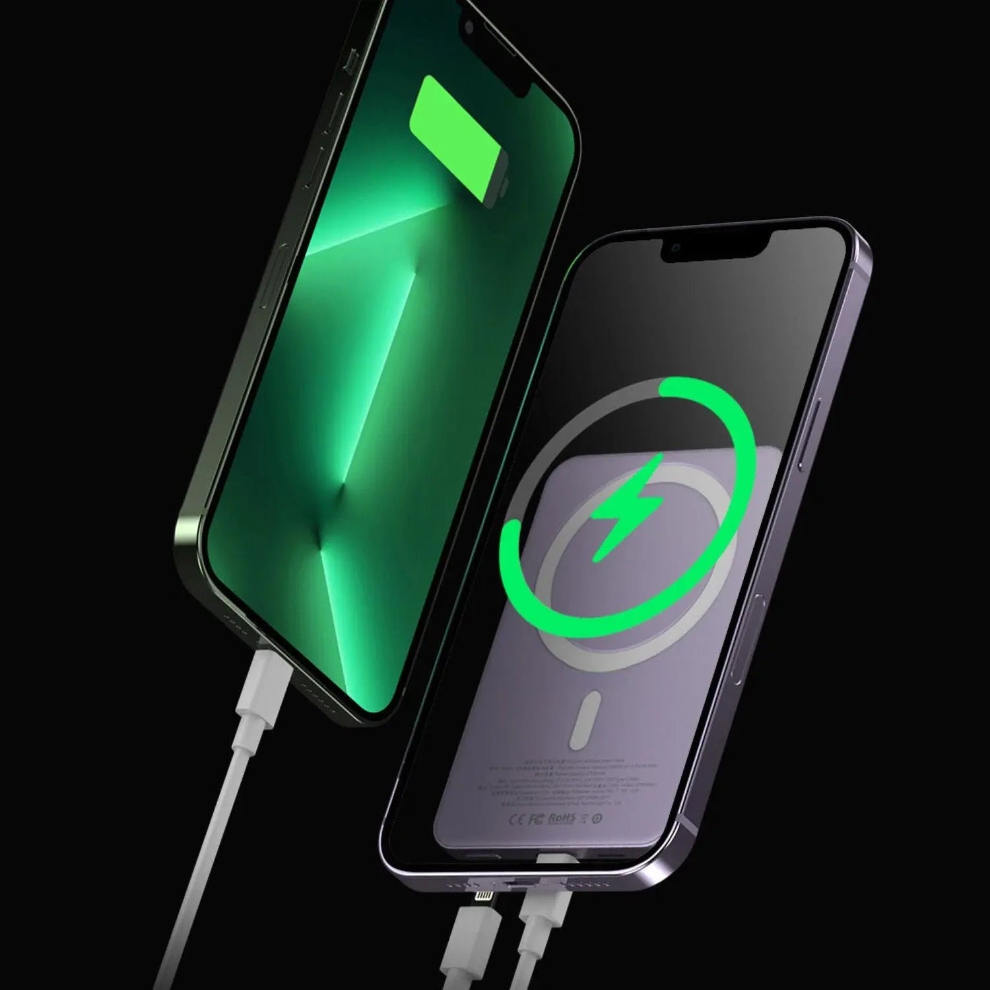 Sleek Magnetic Fast Charging Power Bank – Wireless, High-Capacity Backup Battery for All Devices