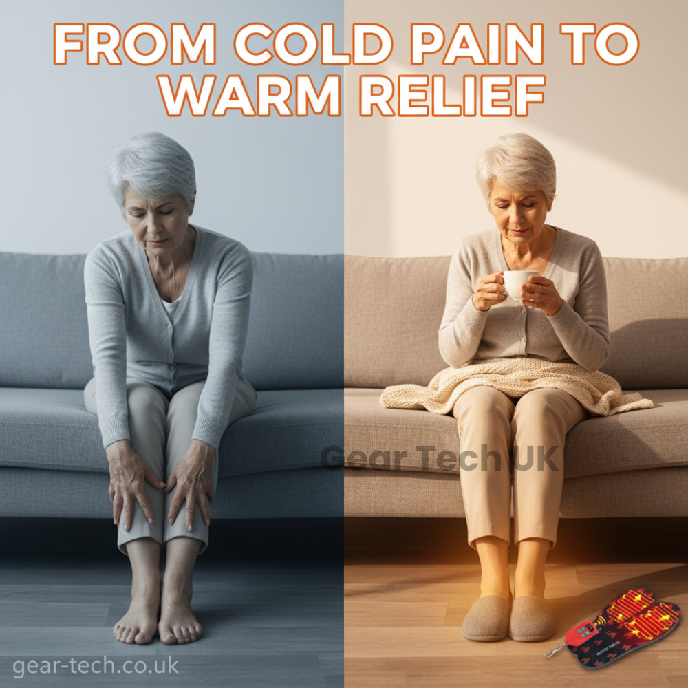 Rechargeable Heated Insoles for Arthritis & Poor Circulation – Electric Foot Warmers for Pain Relief & Daily Comfort UK