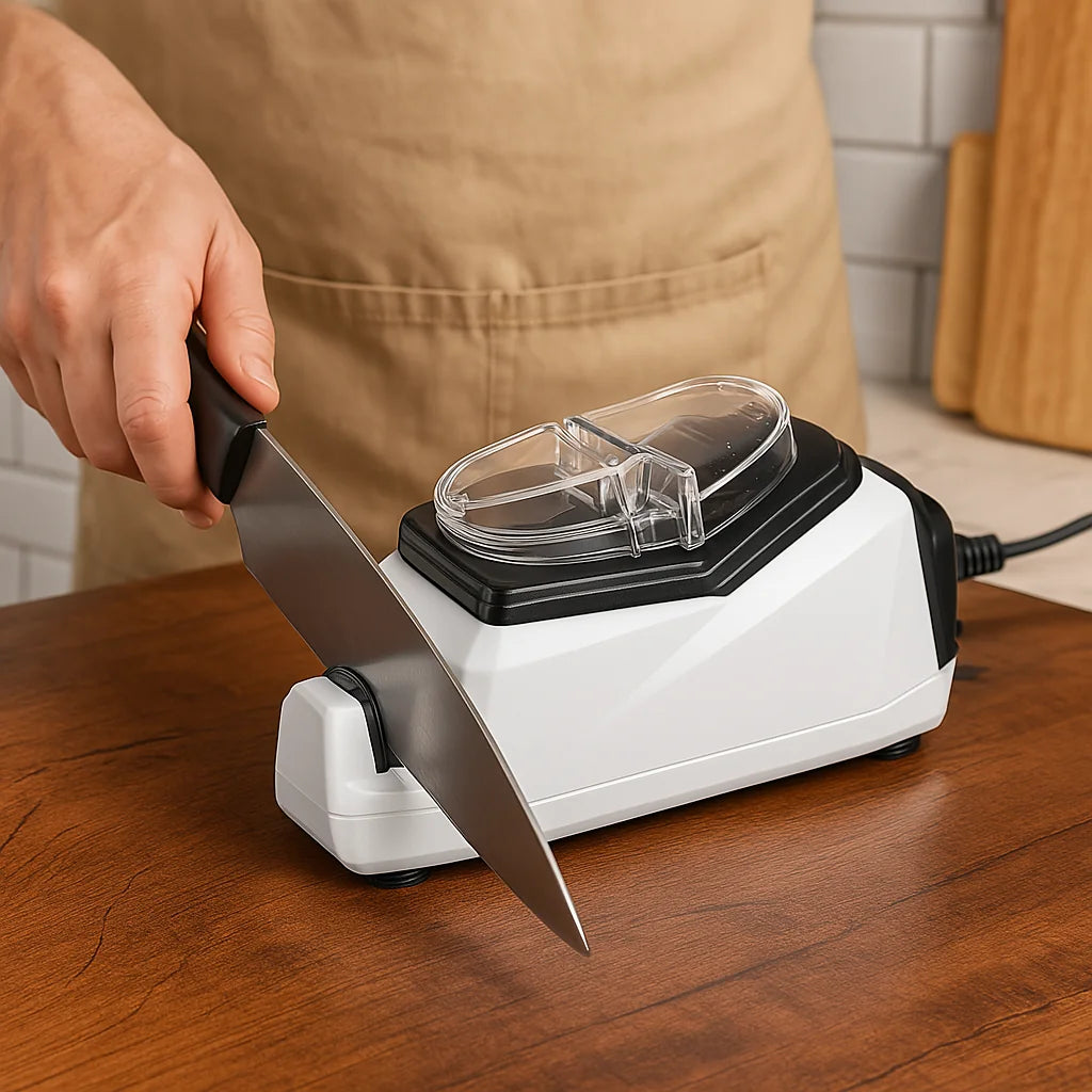 Electric Knife Sharpener for Kitchen - Professional Grade, 2-Stage Sharpening System for All Knife Types