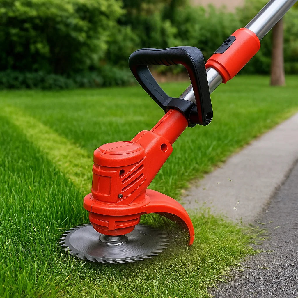 Cordless Grass Trimmer with Adjustable Cutting Width for Lawn Care & Garden Maintenance