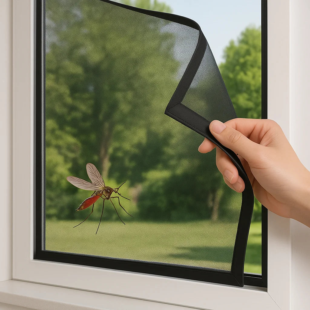 Magnetic Mosquito Net for Windows - No-See-Um Mesh Insect Screen for Home Protection & Bug Prevention