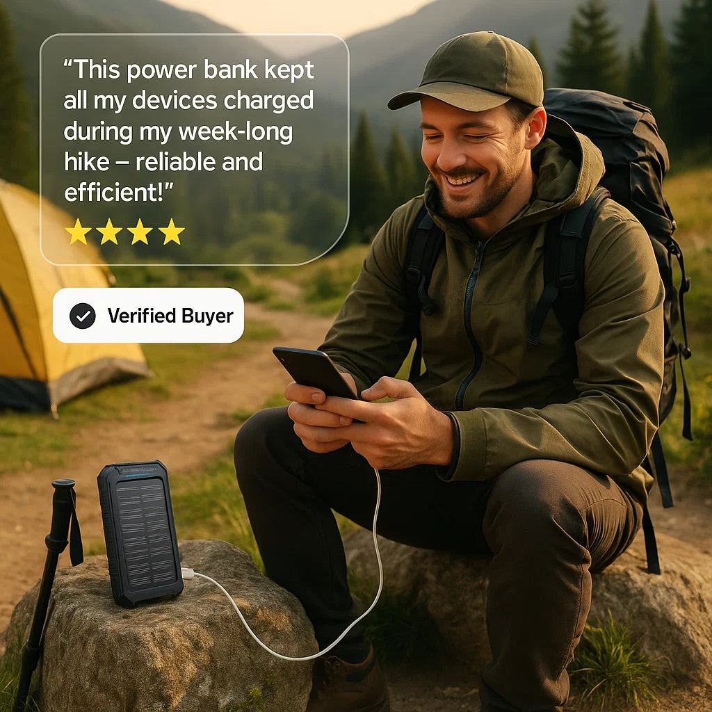 500000mAh Solar Charger Waterproof Power Bank External