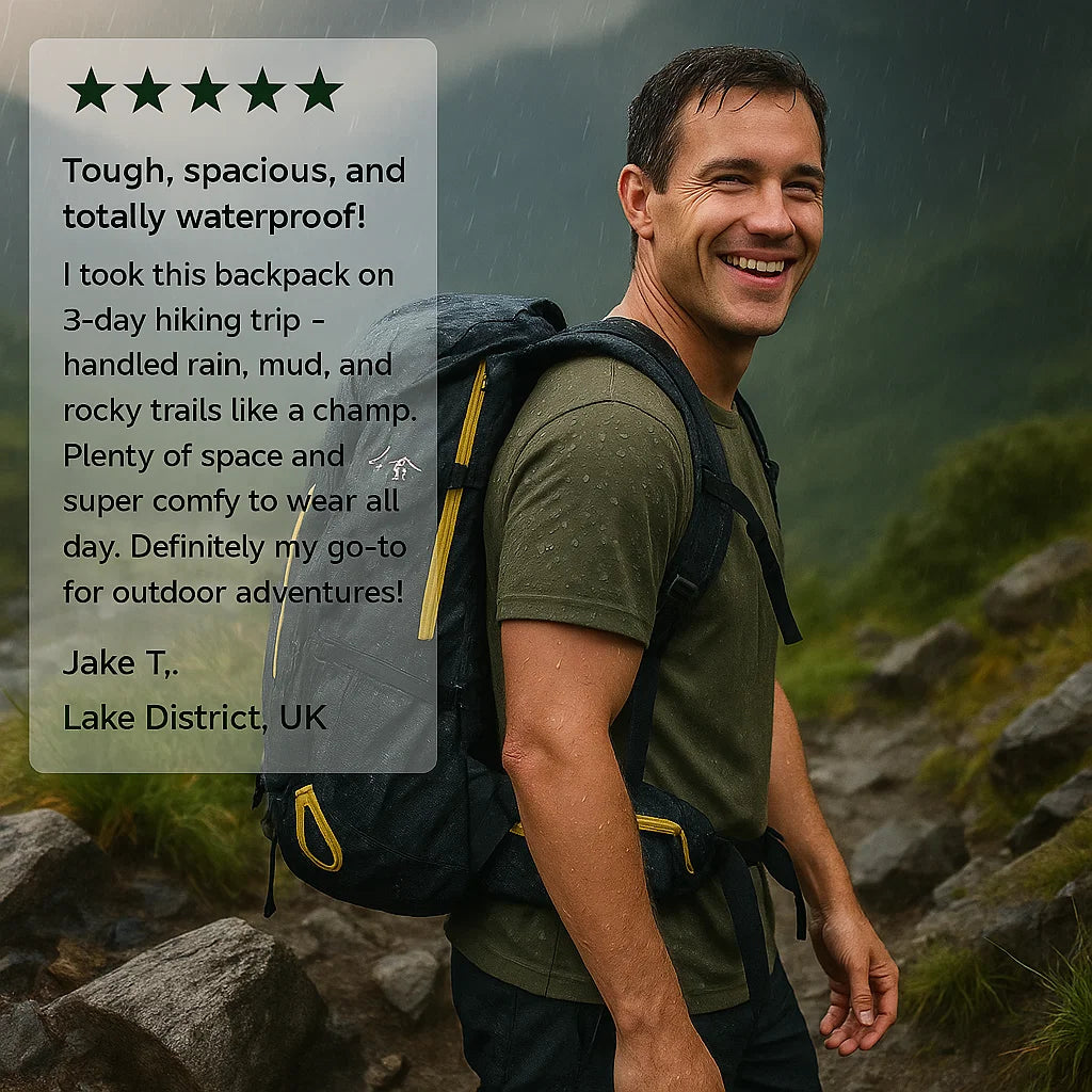 40L Waterproof Hiking Backpack with Multiple Compartments for Outdoor Adventures and Travel