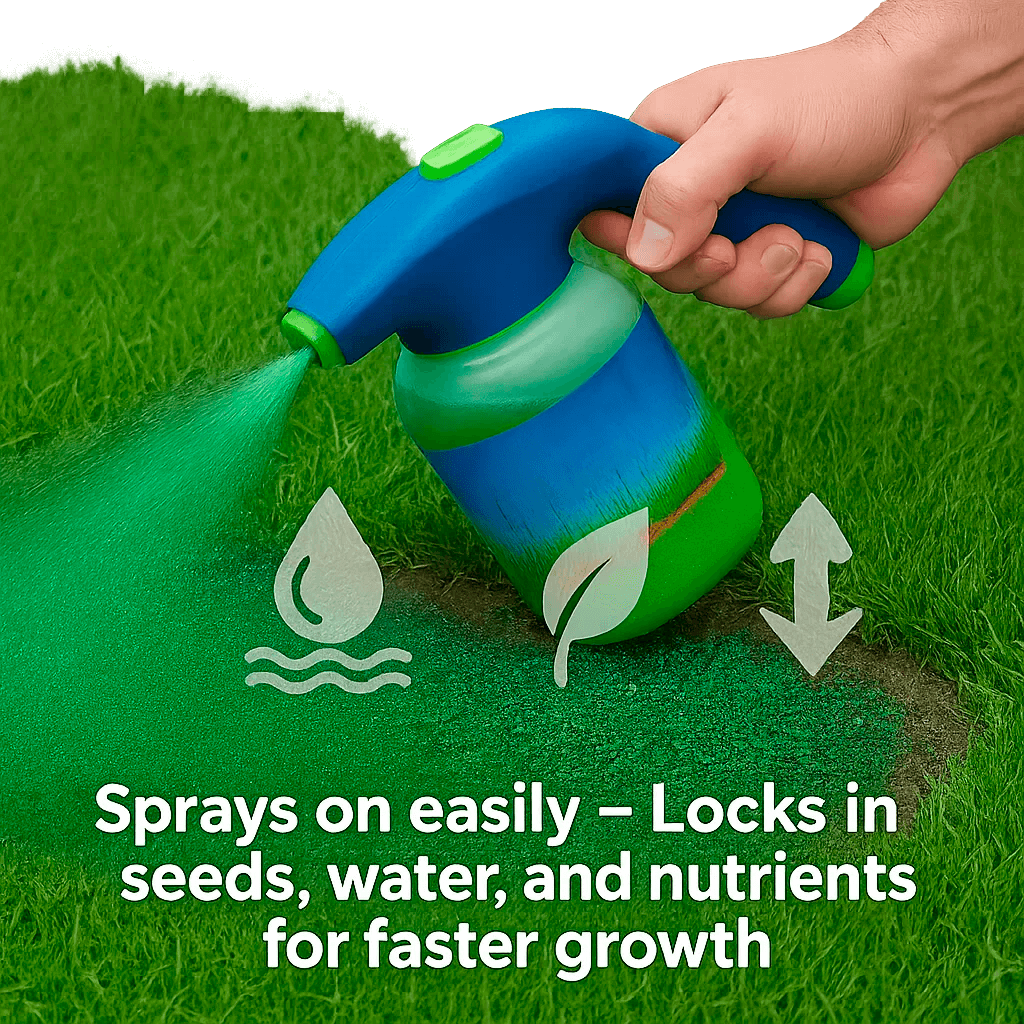 Liquid Lawn Hydro Mousse Spray On Grass Seed | Easy Application for Patchy Lawns & High-Traffic Areas
