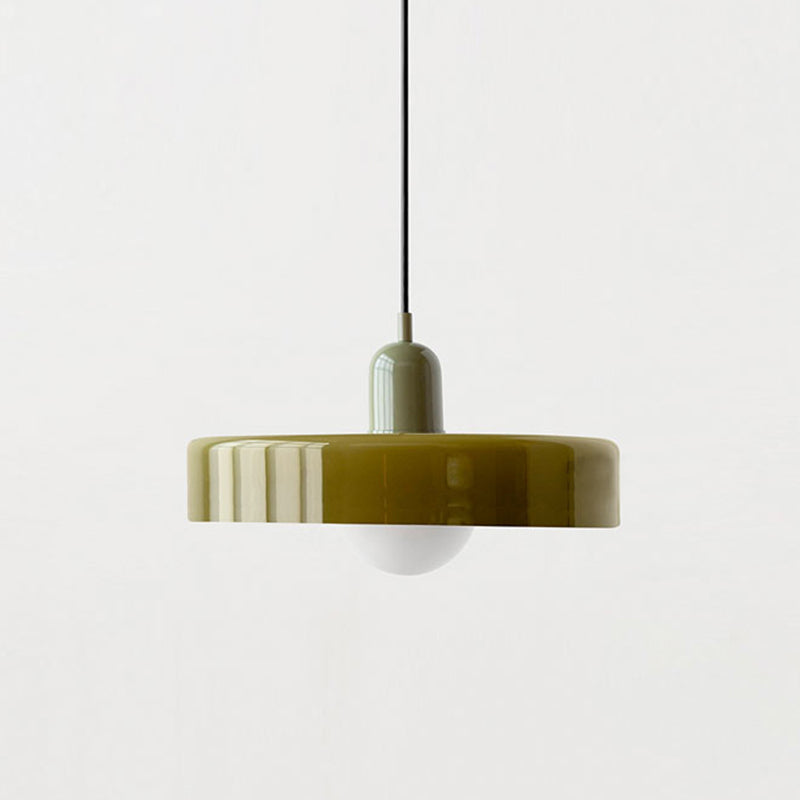 Colored Glass Bauhaus Pendant Light Fixture for Modern Home Decor & Dining Spaces