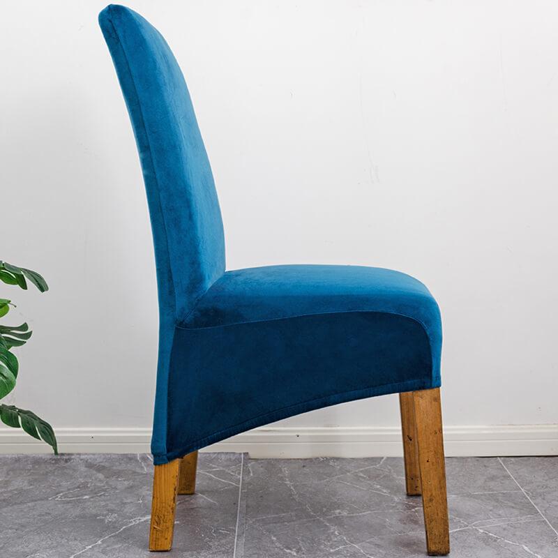 Stretch Velvet XL Size Dining Chair Covers x4 | Soft. Stretchable & Non-Slip for Home Dining Room Decoration
