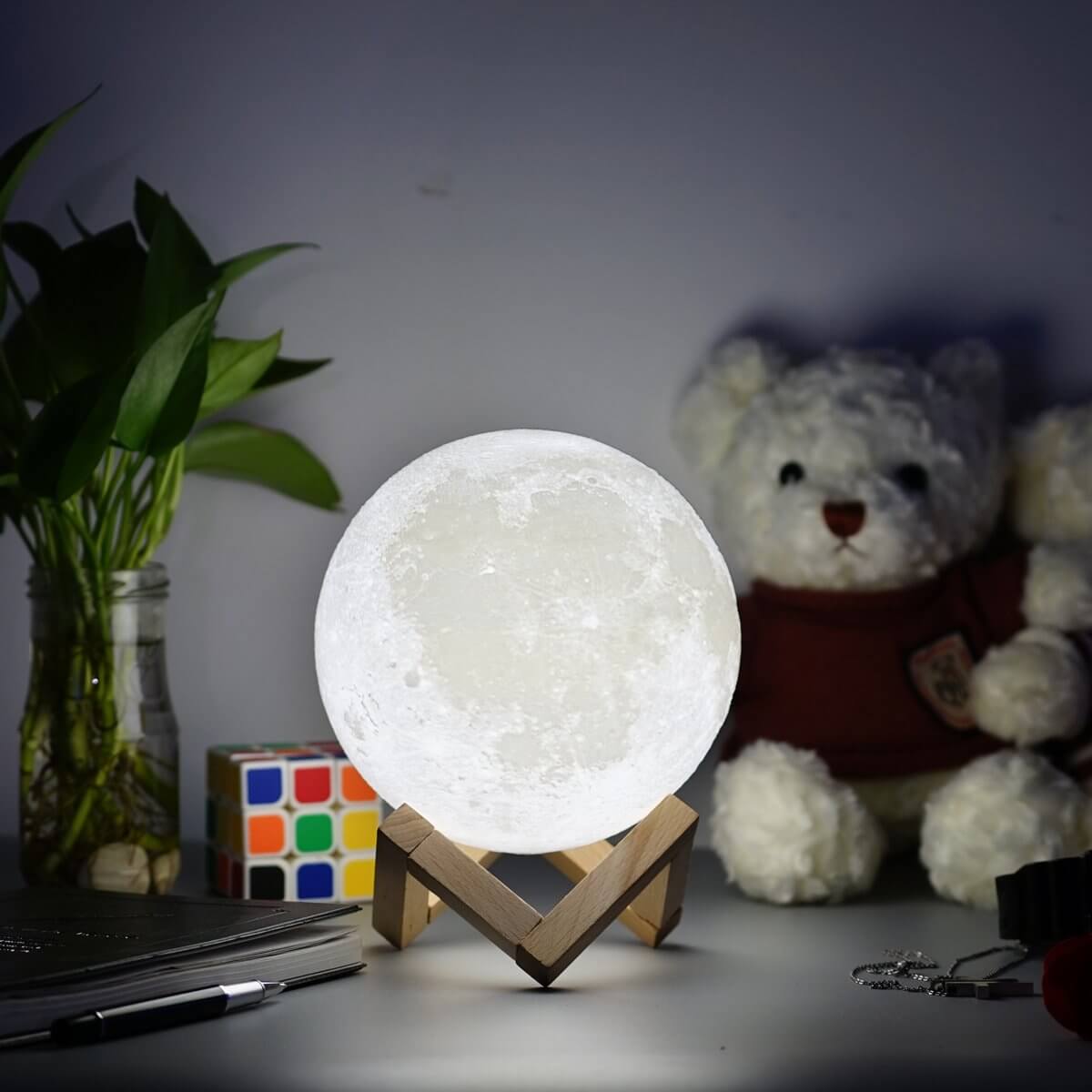 Lunar Moon Light Lamp | Lunar Globe Light with Stand