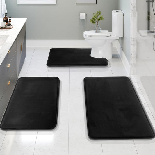 Memory Foam Bath Mat Set | Ultra-Soft, Super Absorbent & Non-Slip for Bathroom Comfort