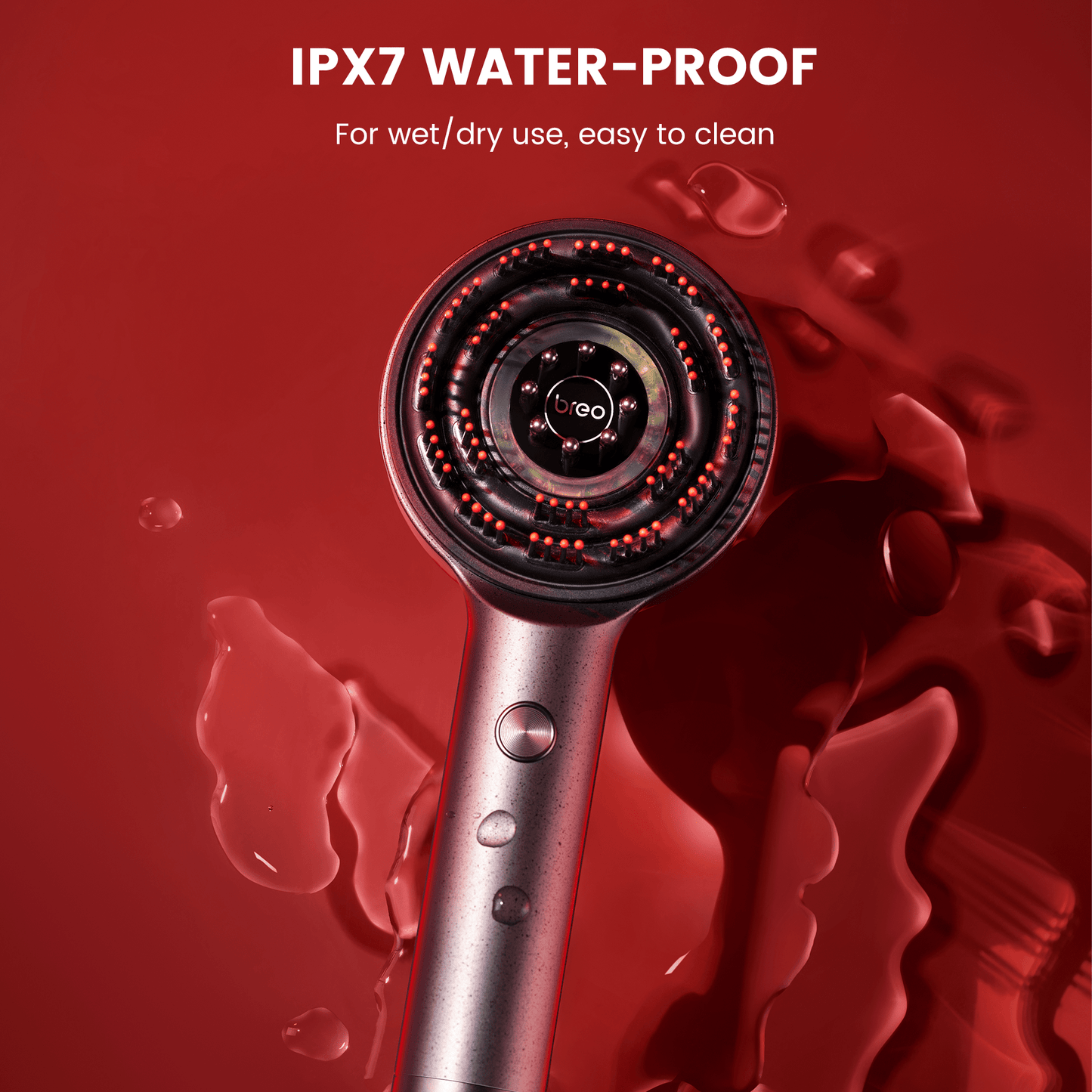 Scalp Massaging Brush with Red Light Therapy | Promotes Hair Growth & Relieves Scalp Tension for Healthier Hair