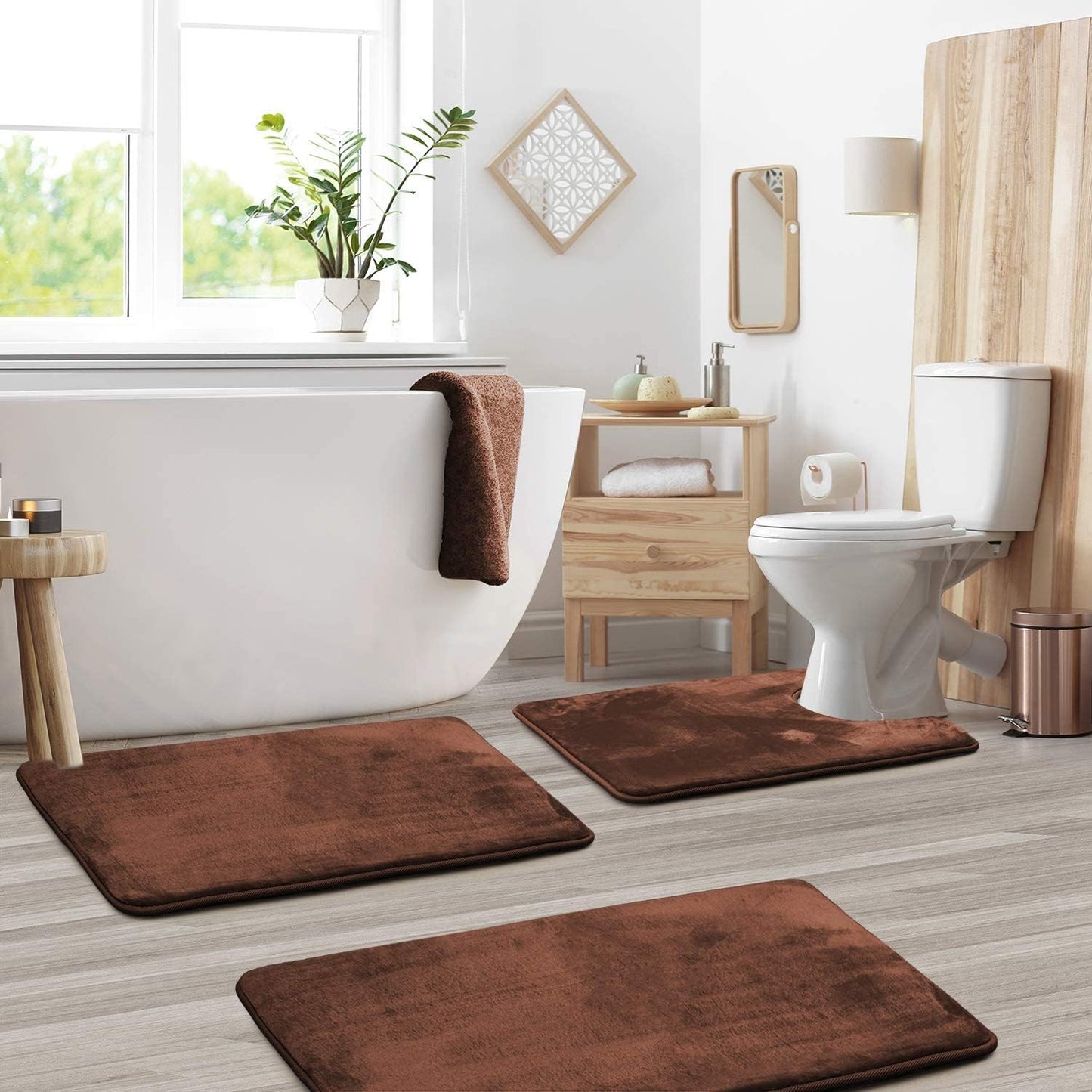 Memory Foam Bath Mat Set | Ultra-Soft, Super Absorbent & Non-Slip for Bathroom Comfort