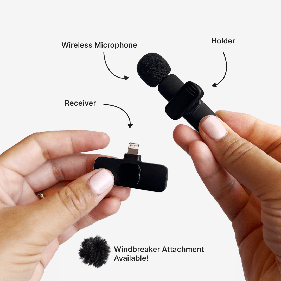 Mini Wireless Lavalier Micophone | For Content Creators & Video Recording