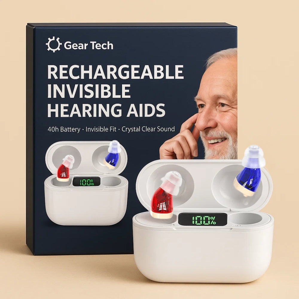 In-Ear Rechargeable Hearing Aids Offering Clear Sound, Long-Lasting Battery, and Comfortable Fit for Everyday Use