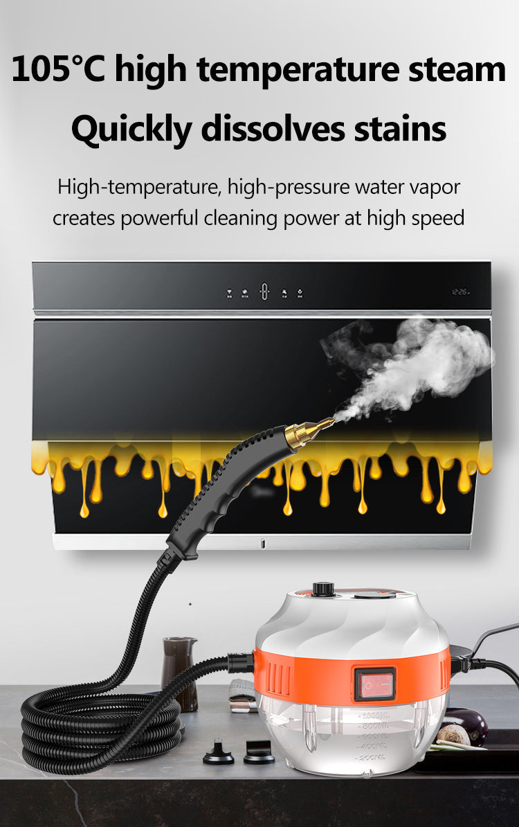 2800W High-Pressure Steam Cleaner | Chemical-Free, Deep Cleaning for Home, Kitchen, Car & More
