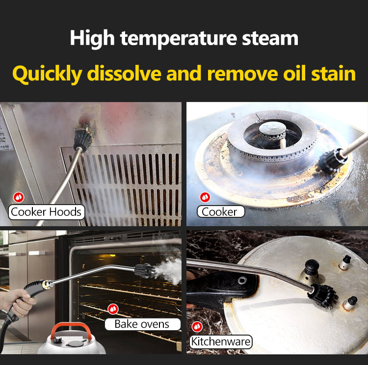 2800W High-Pressure Steam Cleaner | Chemical-Free, Deep Cleaning for Home, Kitchen, Car & More
