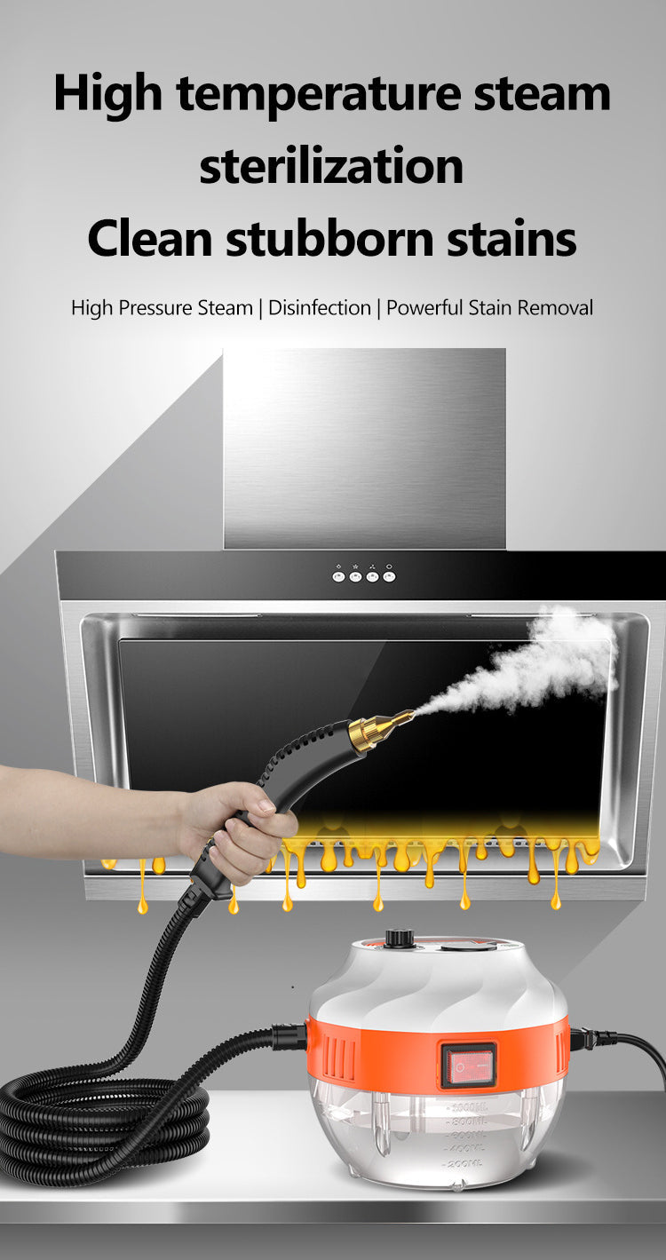 2800W High-Pressure Steam Cleaner | Chemical-Free, Deep Cleaning for Home, Kitchen, Car & More