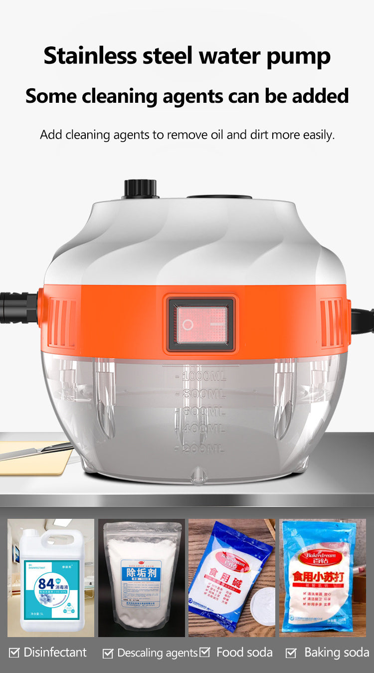 2800W High-Pressure Steam Cleaner | Chemical-Free, Deep Cleaning for Home, Kitchen, Car & More