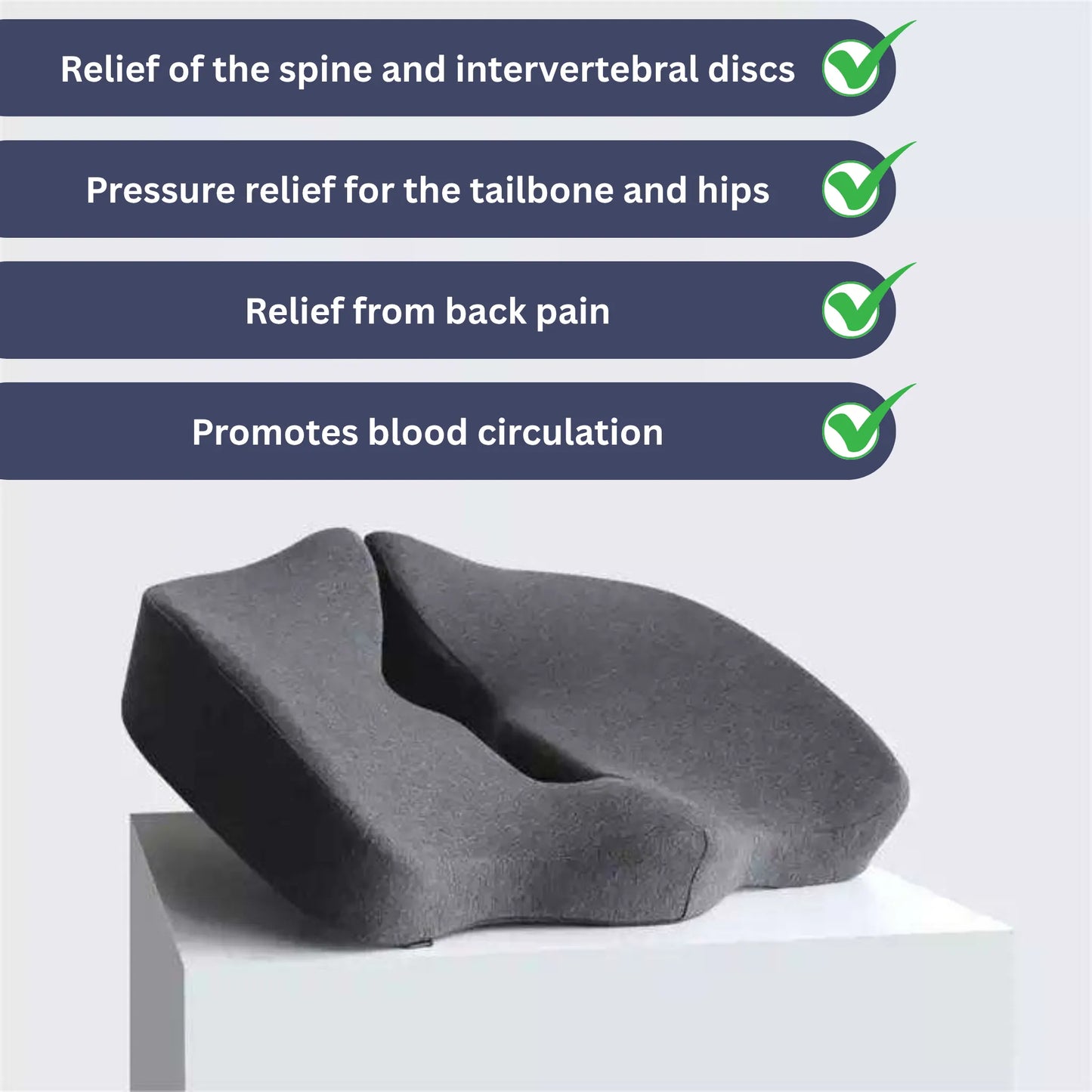 Orthopedic Pressure Relief Pillow | Contoured Design for Back and Neck Support at Home or Travel