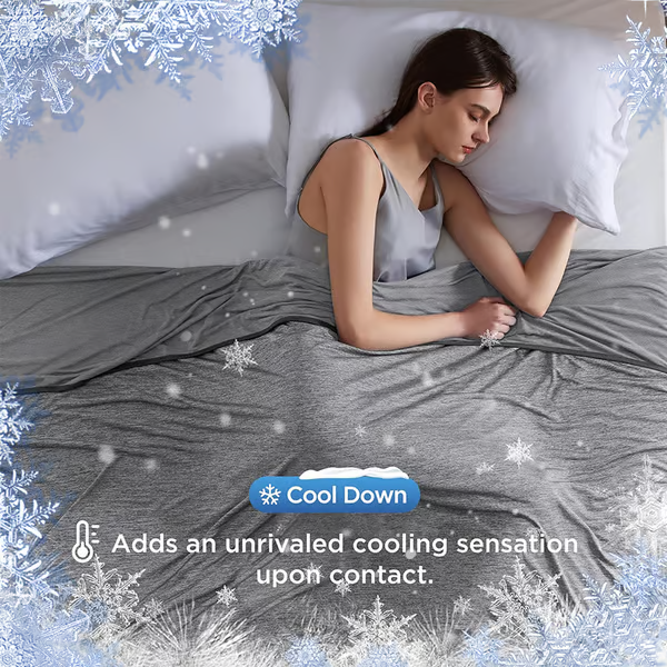 The Cold Blanket – Lightweight Summer Throw That Keeps You Cool, Dry & Rested All Night | Best Blanket for Hot Sleepers & Night Sweats