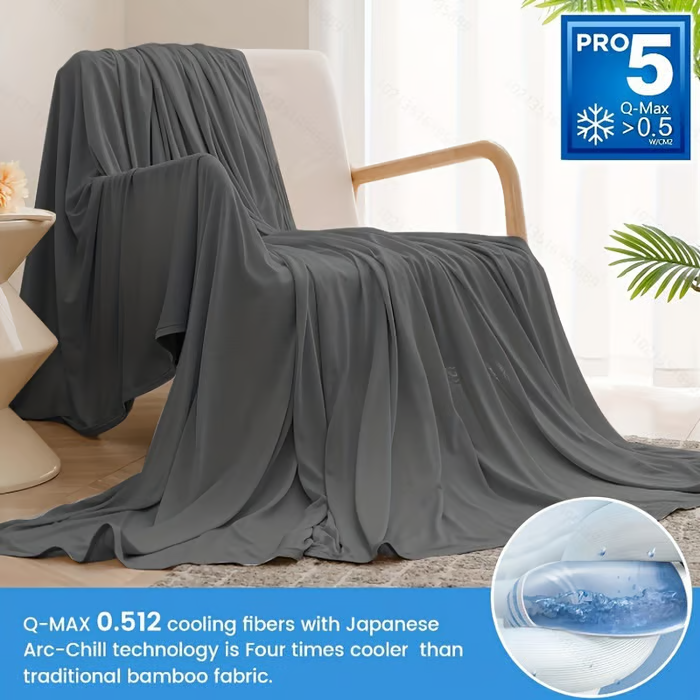 The Cold Blanket – Lightweight Summer Throw That Keeps You Cool, Dry & Rested All Night | Best Blanket for Hot Sleepers & Night Sweats