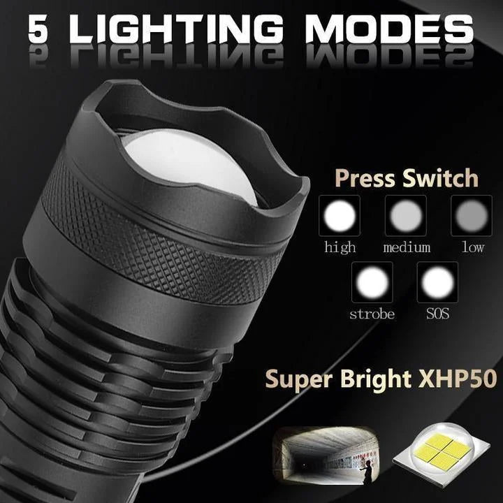 Powerful 90000 Lumens LED Torches โ The Best Flashlight for Any Adventure