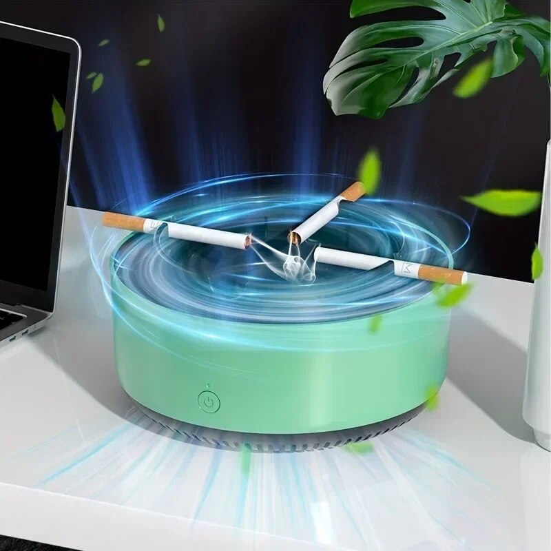 Smoke Removal Air Purifier Ashtray | Air Filters for Cigarette smoke | Advanced Multi-Layered Filtration & Silent Fans for Indoor Use
