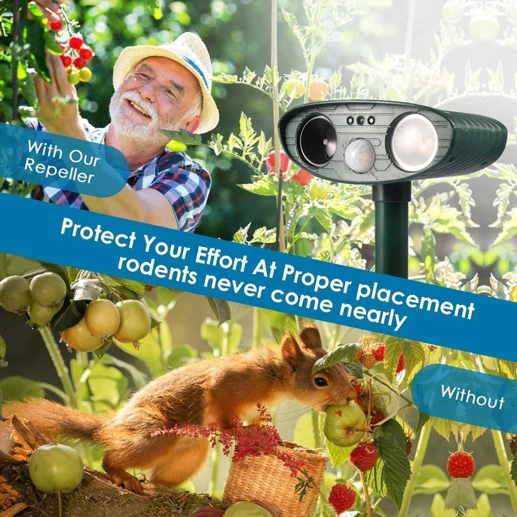 Solar-Powered Ultrasonic Deer Repeller - Effective Deer Deterrent for Gardens & Yards in 48 Hours
