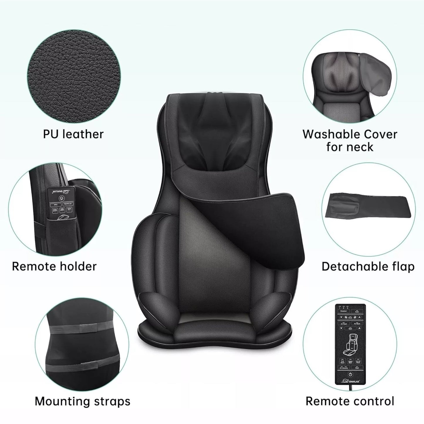 Shiatsu Back Massager with Heat | Ergonomic, Portable & Ideal for Home or Office Relaxation