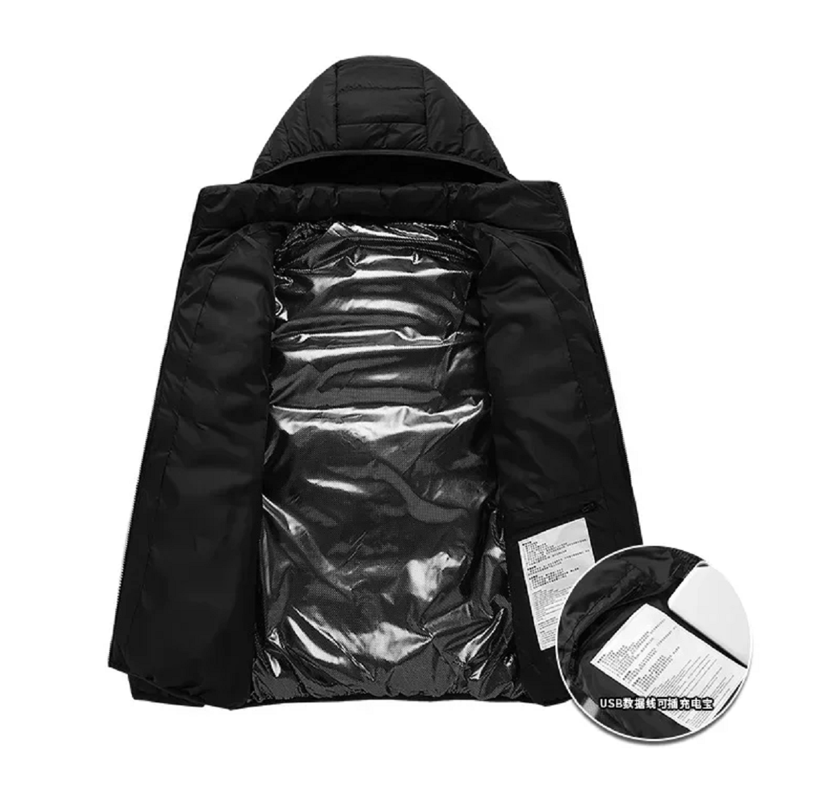 Unisex Waterproof Electric Heated Jacket | 21 Heating Zones, Lightweight & Ideal for Outdoor Activities in Cold Weather