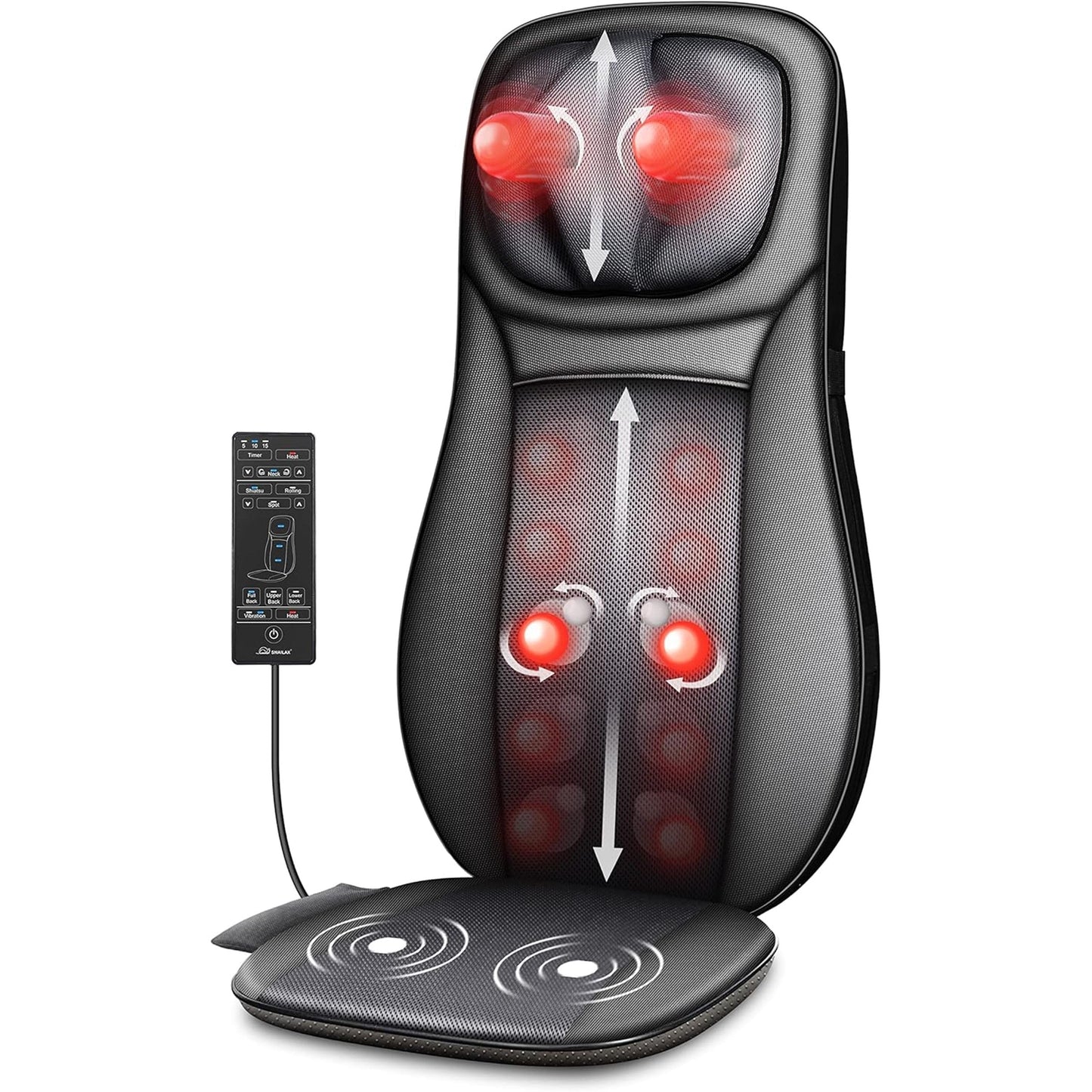 Shiatsu Back Massager with Heat | Ergonomic, Portable & Ideal for Home or Office Relaxation