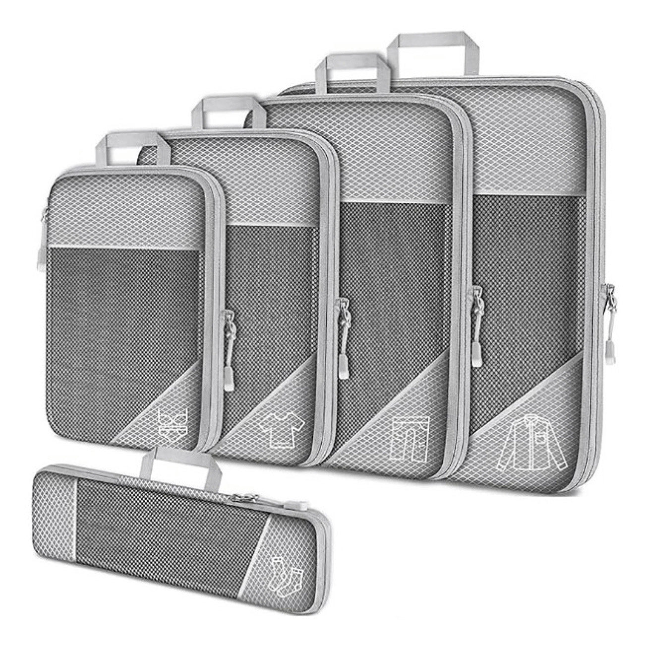 Compression Packing Cubes | Maximise Space by 60%, Lightweight & Durable for Travel, Hiking, Camping & Road Trips