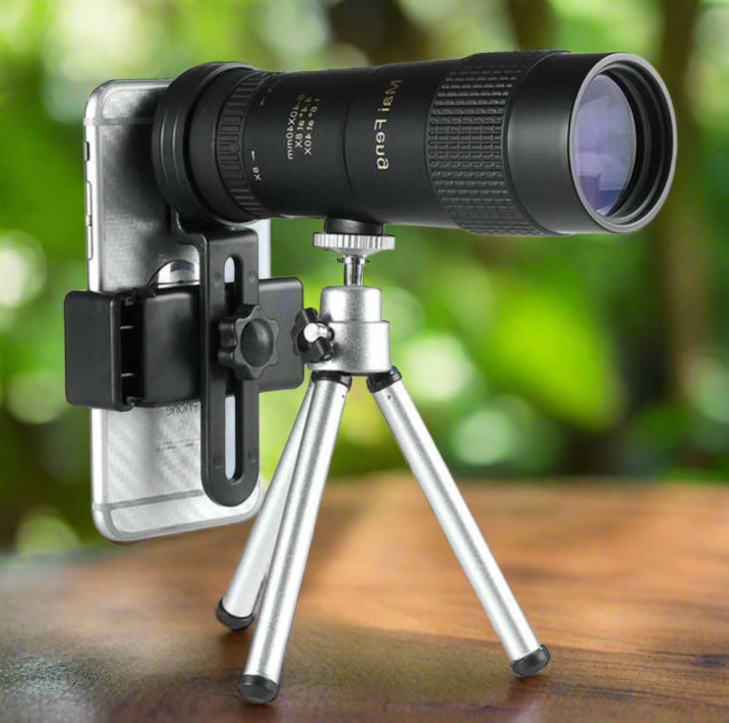 High-Power Waterproof Monocular Telescope with 10x Magnification for Bird Watching, Hiking, and Outdoor Adventures