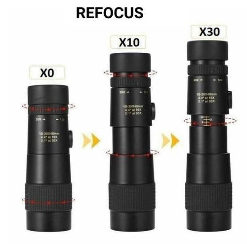 High-Power Waterproof Monocular Telescope with 10x Magnification for Bird Watching, Hiking, and Outdoor Adventures