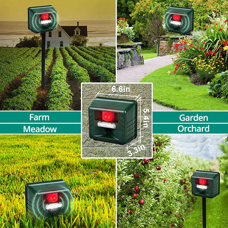 Ultrasonic Animal Repeller | Motion-Activated, Eco-Friendly & Safe for Gardens and Yards