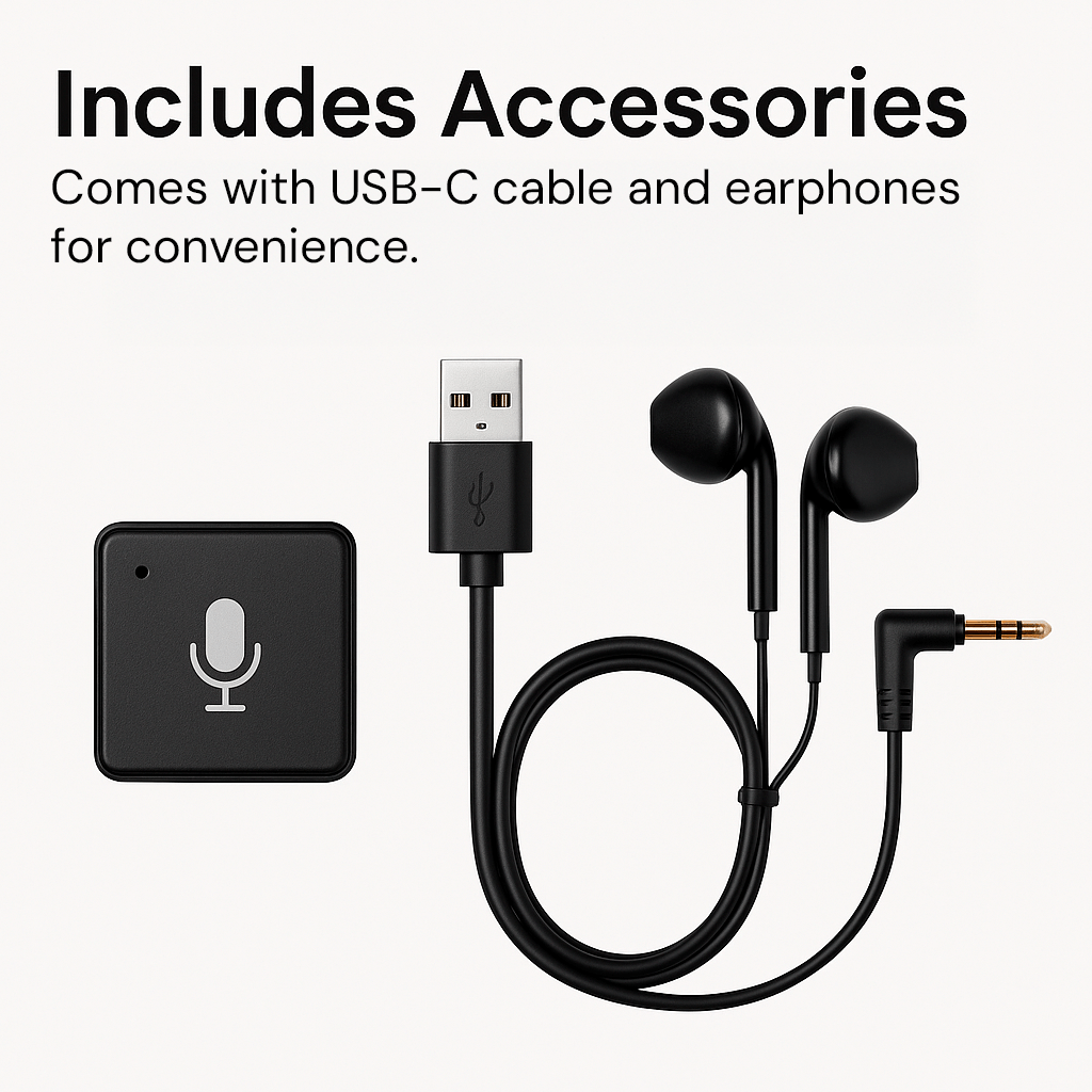Miniature Voice Recorder – Small, Discreet, and Powerful Audio Capture | Perfect for Stealth Recording and Voice Activation