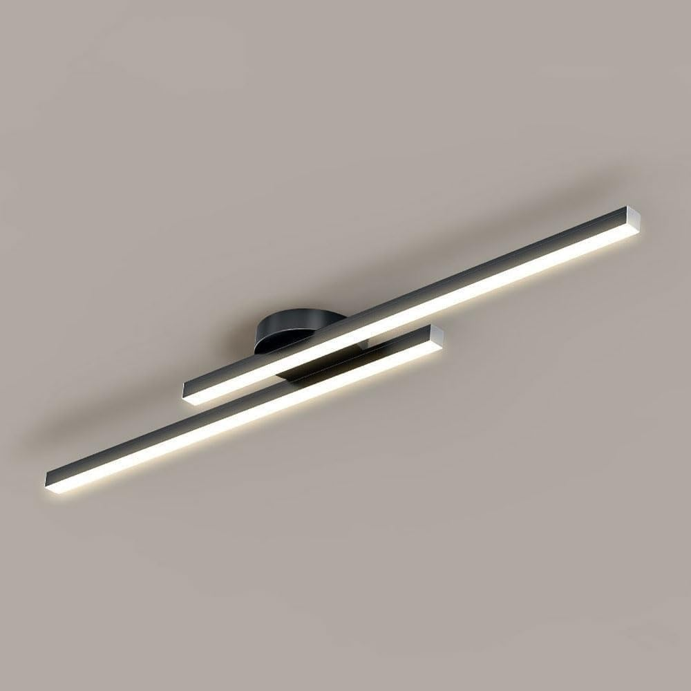 Modern Aluminium Semi Flush Mount LED Ceiling Light | Minimalist Design for Living Room. Bedroom & Hallway