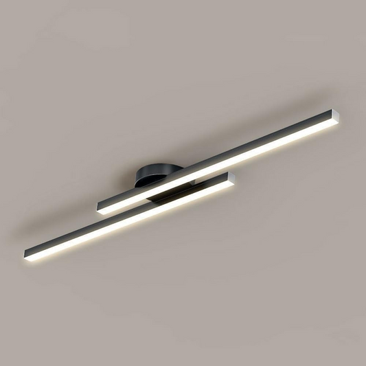 Modern Aluminium Semi Flush Mount LED Ceiling Light | Minimalist Design for Living Room. Bedroom & Hallway