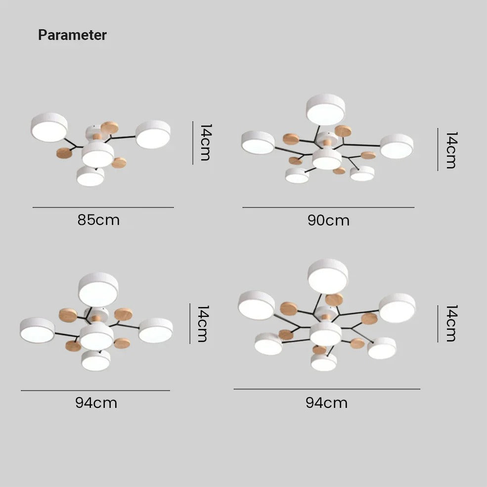 Contemporary Round Iron LED Chandelier | Energy-Efficient. Stylish Lighting for Living Rooms. Dining Areas & Entryways