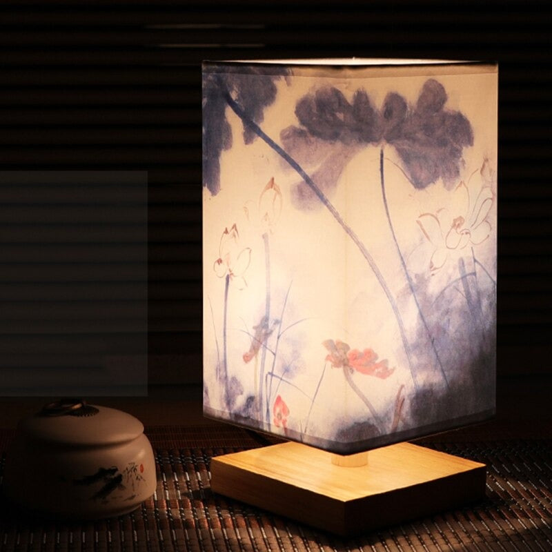 LED Scandinavian Bedside Lamp with Japanese Design for Modern Bedroom Lighting