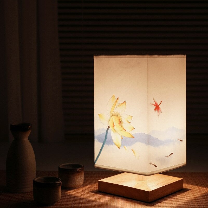 Vintage Japanese Table Lamp – Perfect for Creating a Soothing Bedroom Mood