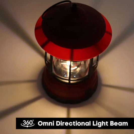 Rechargeable LED Camping Lantern | Vintage-Style, Dimmable Light for Outdoor Adventures & Home Emergencies