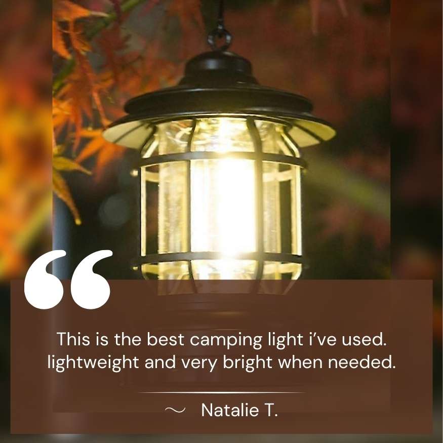 Rechargeable LED Camping Lantern | Vintage-Style, Dimmable Light for Outdoor Adventures & Home Emergencies