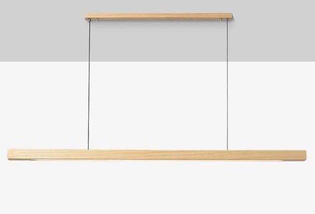 LED Wooden Pendant Light | Contemporary kitchen Lighting Adjustable Height, Integrated LED & Ideal for Low or High Ceilings