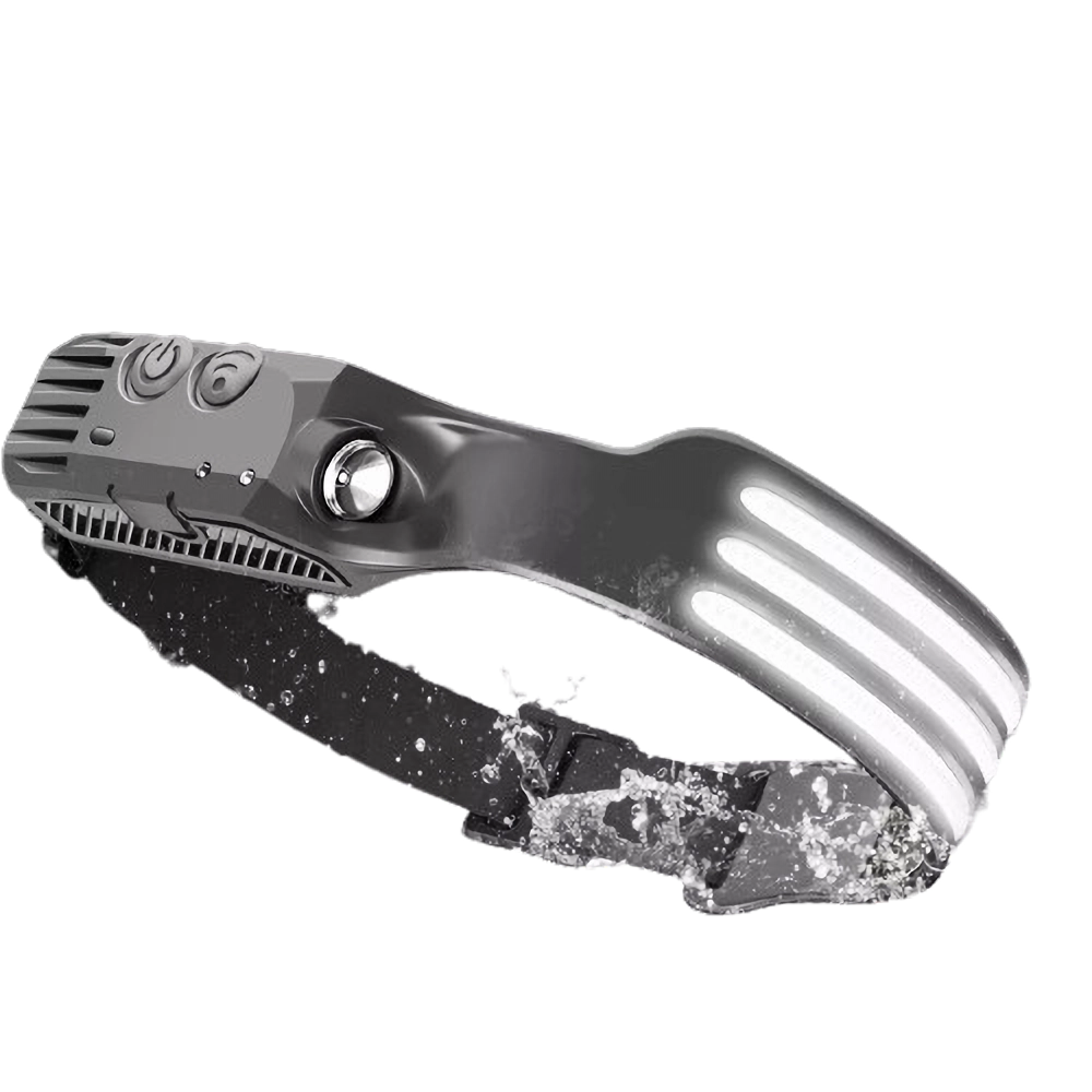 LED Headlamp 230º with Adjustable Brightness and Lightweight Design for Camping, Hiking, and Outdoor Activities