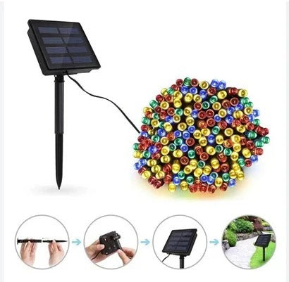 300 LED Lumify USB Solar Fairy Lights - Warm White Lights for Garden Decor
