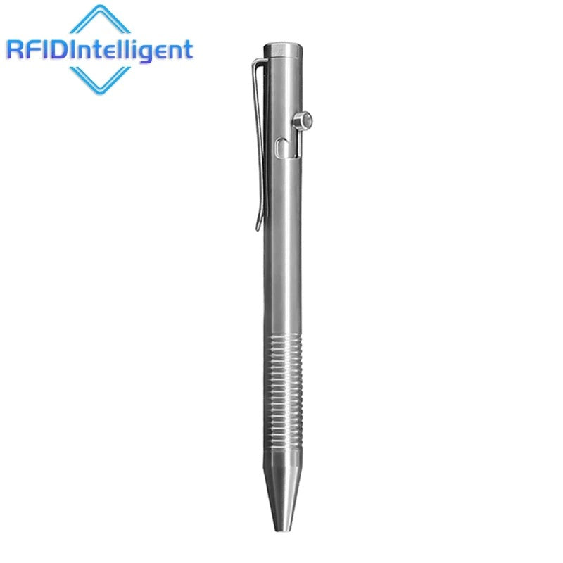 Stonewashed Titanium Bolt Action Pen – Durable Metal Mechanical Writing Pen